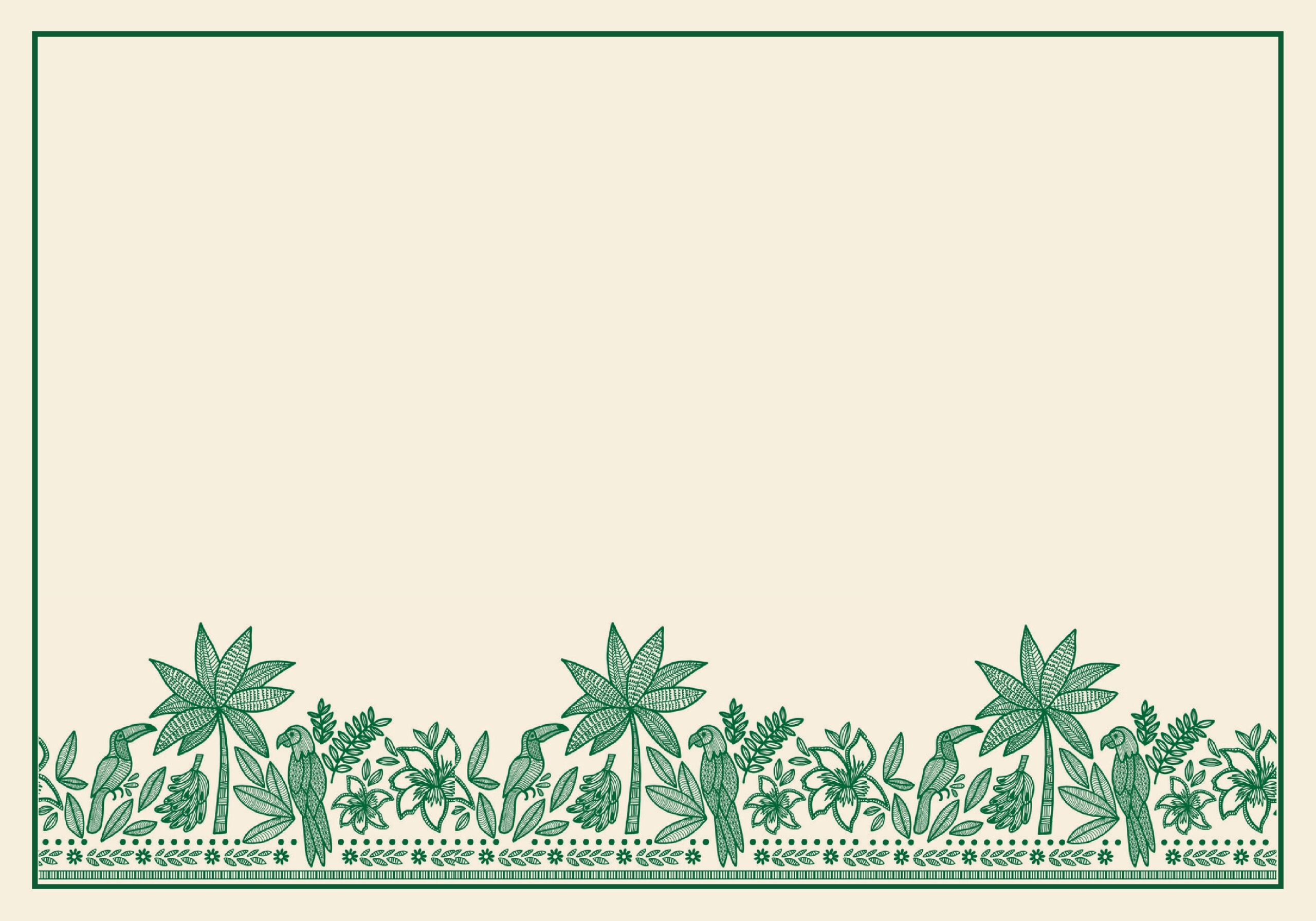 Pattern Of Birds & Tree's (5 * 3.5 inches)